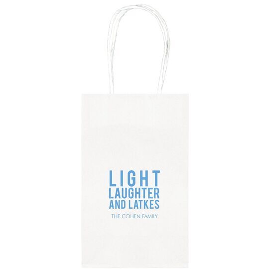 Light Laughter And Latkes Medium Twisted Handled Bags